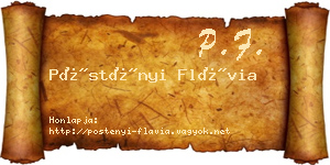 Pöstényi Flávia névjegykártya